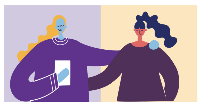 2 girls doing a test